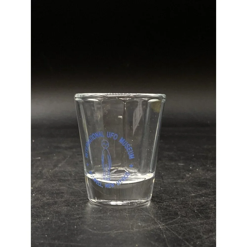 International UFO Museum Roswell New Mexico Alien Clear Shot Glass